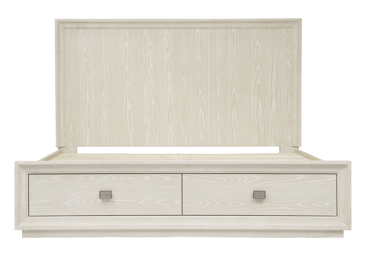 Maxime Two Drawer Footboard Full Storage Platform Bed In Ash by Modus Furniture at Eve Furniture