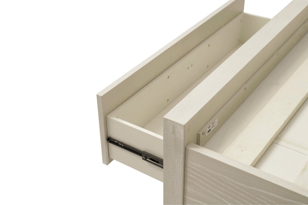 Maxime Two Drawer Footboard Full Storage Platform Bed In Ash by Modus Furniture at Eve Furniture