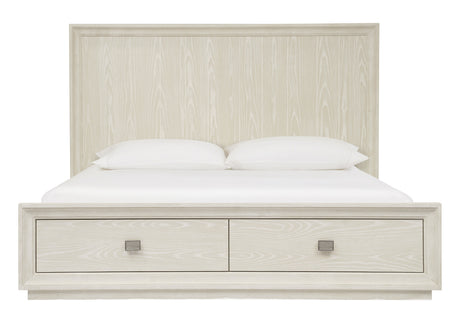 Maxime Two Drawer Footboard Queen Storage Platform Bed In Ash by Modus Furniture at Eve Furniture