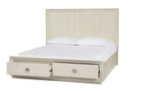 Maxime Two Drawer Footboard Queen Storage Platform Bed In Ash by Modus Furniture at Eve Furniture