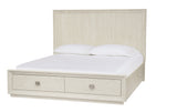 Maxime Two Drawer Footboard Queen Storage Platform Bed In Ash by Modus Furniture at Eve Furniture