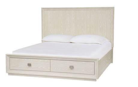Maxime Two Drawer Footboard Queen Storage Platform Bed In Ash by Modus Furniture at Eve Furniture