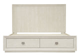 Maxime Two Drawer Footboard Queen Storage Platform Bed In Ash by Modus Furniture at Eve Furniture