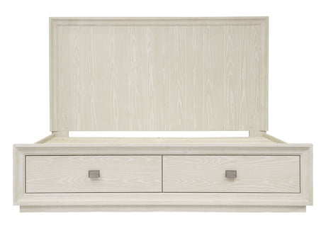 Maxime Two Drawer Footboard Queen Storage Platform Bed In Ash by Modus Furniture at Eve Furniture