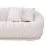 Maximilian Japandi Style White Boucle Sofa by Ashcroft Furniture at Eve Furniture