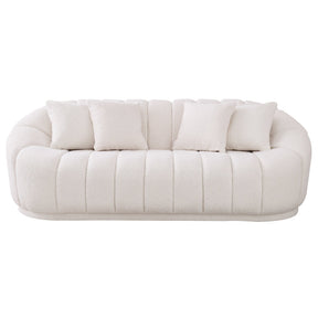 Maximilian Japandi Style White Boucle Sofa by Ashcroft Furniture at Eve Furniture