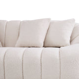 Maximilian Japandi Style White Boucle Sofa by Ashcroft Imports at Eve Furniture