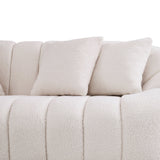 Maximilian Japandi Style White Boucle Sofa by Ashcroft Furniture at Eve Furniture