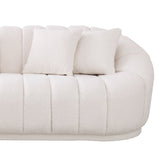 Maximilian Japandi Style White Boucle Sofa by Ashcroft Imports at Eve Furniture