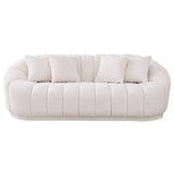 Maximilian Japandi Style White Boucle Sofa by Ashcroft Imports at Eve Furniture