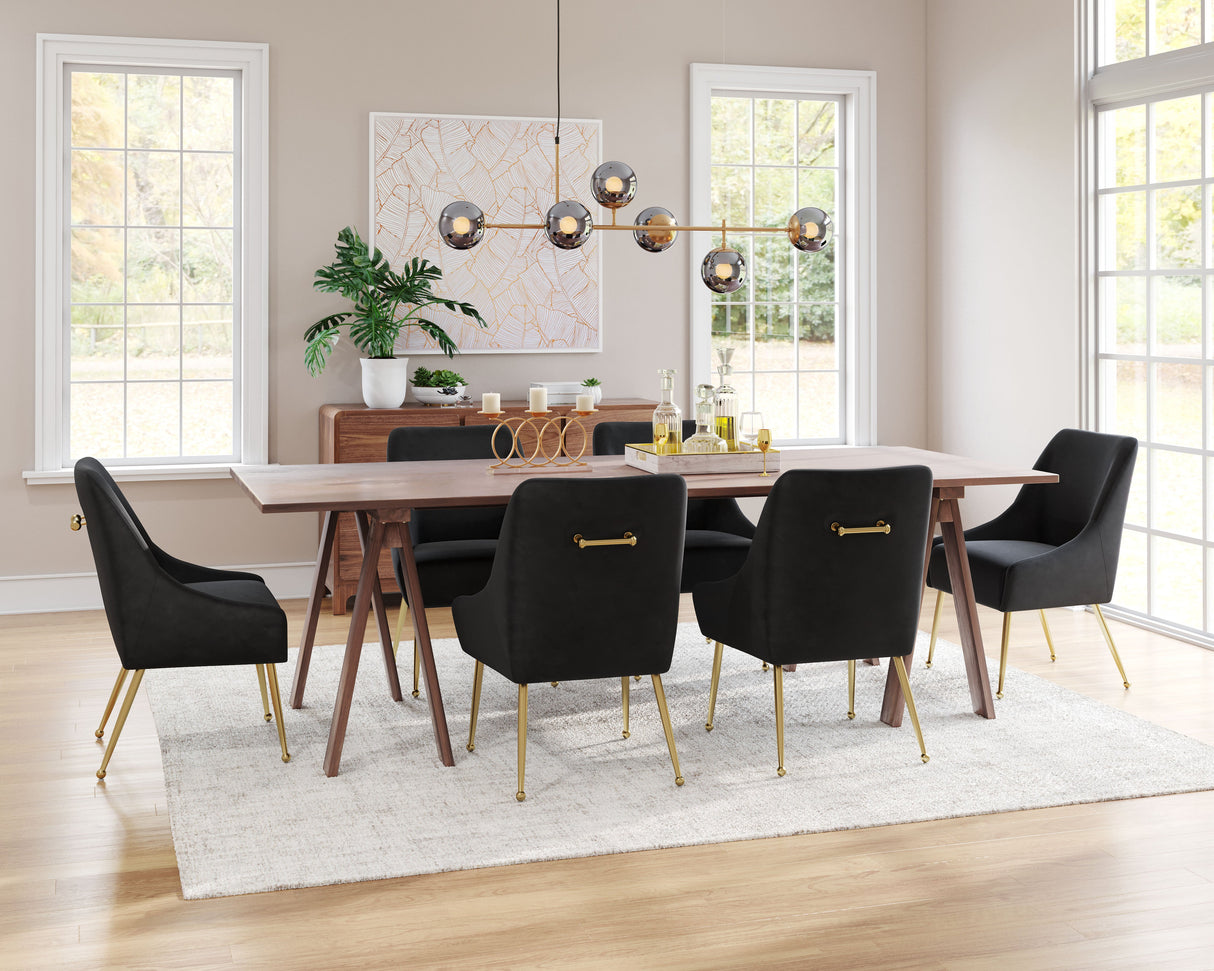 Maxine Black & Gold Dining Chair by Zuomod at Eve Furniture