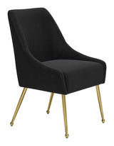 Maxine Black & Gold Dining Chair by Zuomod at Eve Furniture