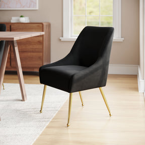 Maxine Black & Gold Dining Chair by Zuomod at Eve Furniture