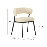 Maxine Cream Performance Vegan Leather Dining Chair by TOV Furniture at Eve Furniture