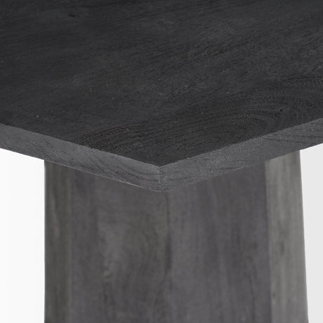Maxine Hexagonal Black Wood Foyer Table by Mercana at Eve Furniture