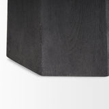 Maxine Hexagonal Black Wood Foyer Table by Mercana at Eve Furniture