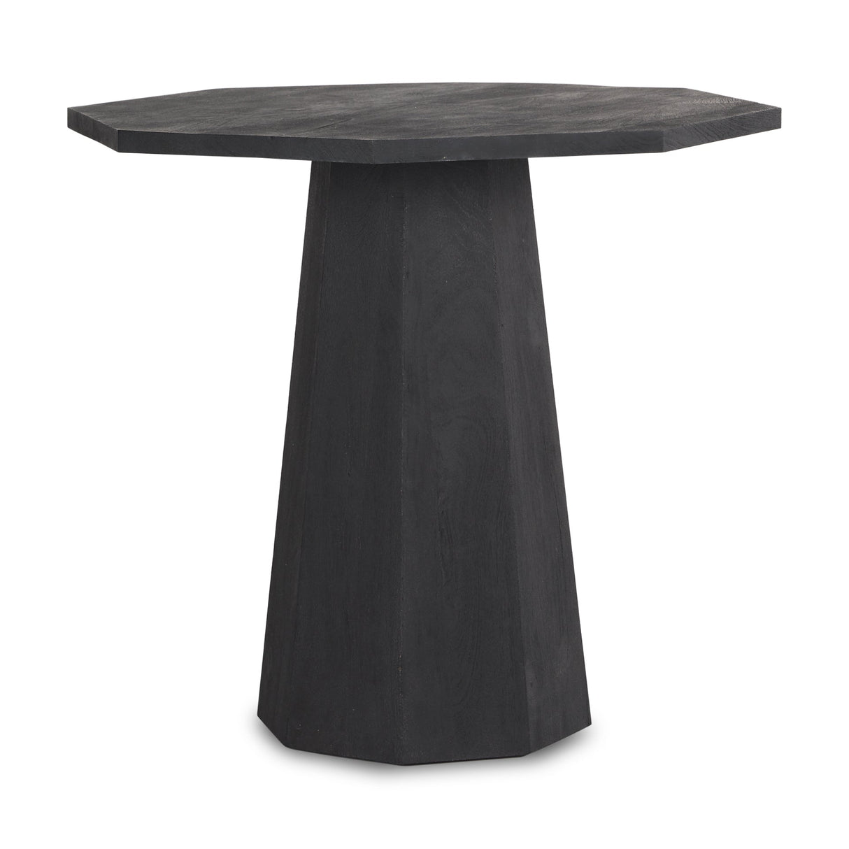 Maxine Hexagonal Black Wood Foyer Table by Mercana at Eve Furniture