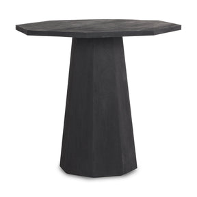 Maxine Hexagonal Black Wood Foyer Table by Mercana at Eve Furniture