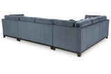 Maxon Place Navy 3-Piece Sectional with RAF Chaise by Ashley at Eve Furniture