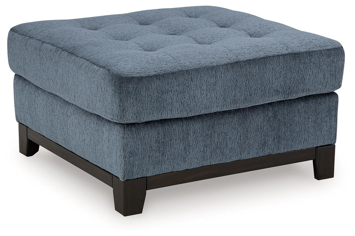Maxon Place Navy Oversized Accent Ottoman by Ashley at Eve Furniture