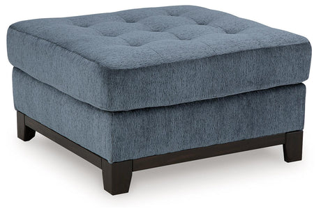 Maxon Place Navy Oversized Accent Ottoman by Ashley at Eve Furniture