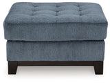 Maxon Place Navy Oversized Accent Ottoman by Ashley at Eve Furniture