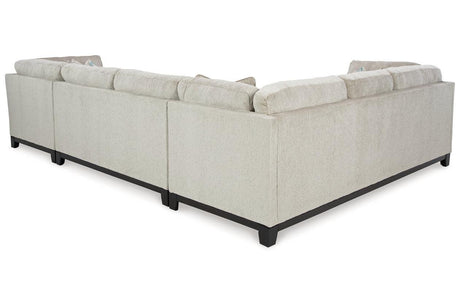Maxon Place Stone 3-Piece Sectional with RAF Chaise by Ashley at Eve Furniture