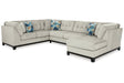 Maxon Place Stone 3-Piece Sectional with RAF Chaise by Ashley at Eve Furniture