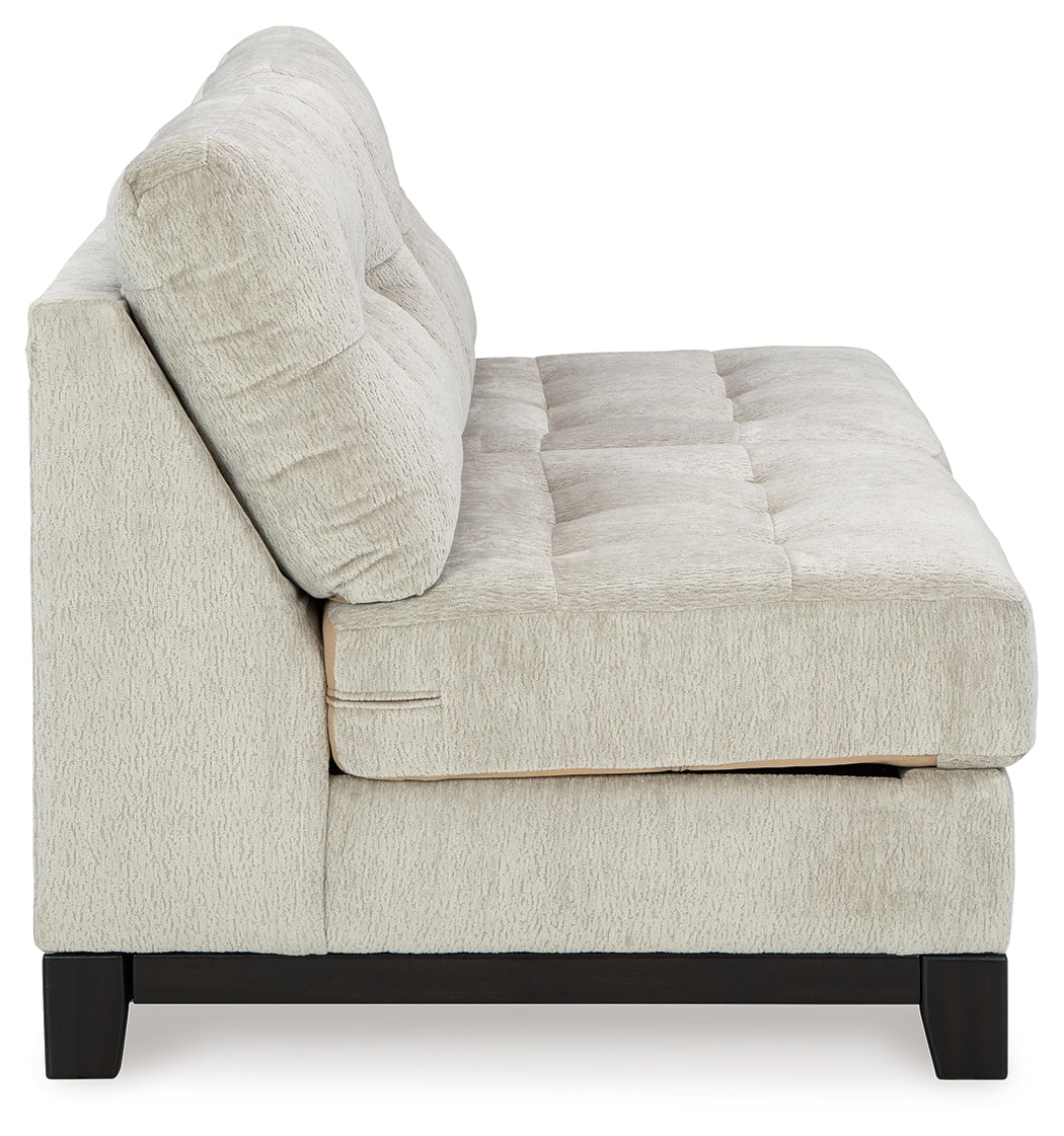 Maxon Place Stone Armless Loveseat by Ashley at Eve Furniture
