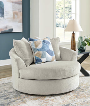 Maxon Place Stone Oversized Swivel Accent Chair by Ashley at Eve Furniture