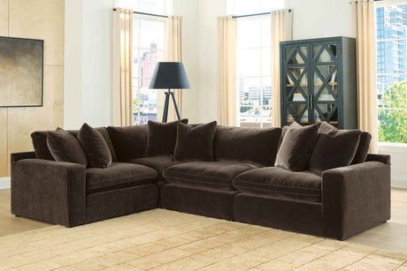 Maxton Heights Bittersweet 4-Piece Modular Sectional by Ashley at Eve Furniture