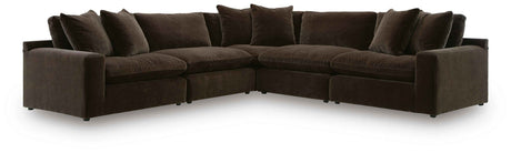 Maxton Heights Bittersweet 5-Piece Modular Modular Sectional by Ashley at Eve Furniture