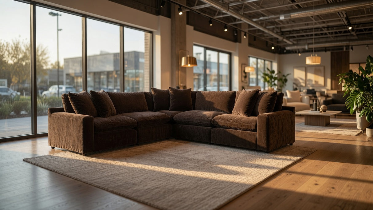 Maxton Heights Bittersweet 5-Piece Modular Modular Sectional by Ashley at Eve Furniture