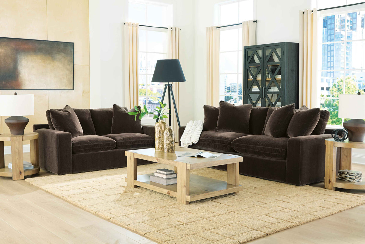 Maxton Heights Bittersweet Sofa and Loveseat by Ashley at Eve Furniture