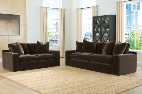 Maxton Heights Bittersweet Sofa and Loveseat by Ashley at Eve Furniture