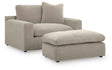 Maxton Heights Pebble Oversized Chair and Ottoman by Ashley at Eve Furniture
