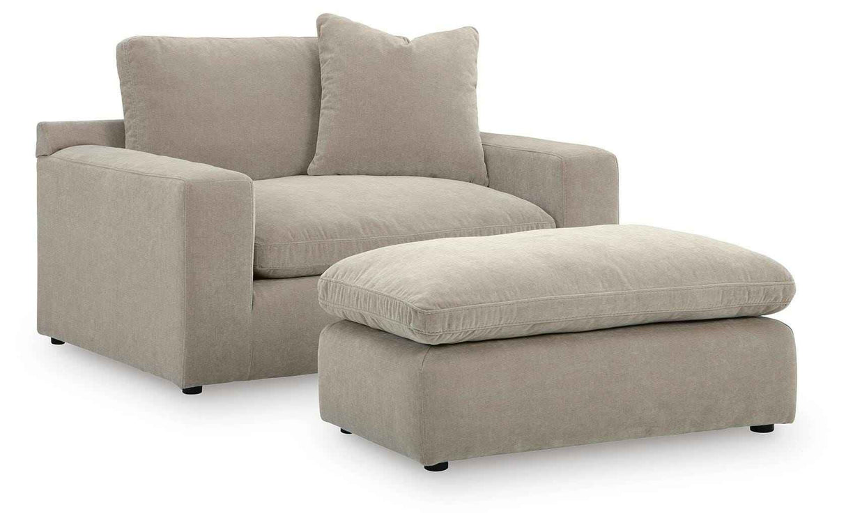 Maxton Heights Pebble Oversized Chair and Ottoman by Ashley at Eve Furniture