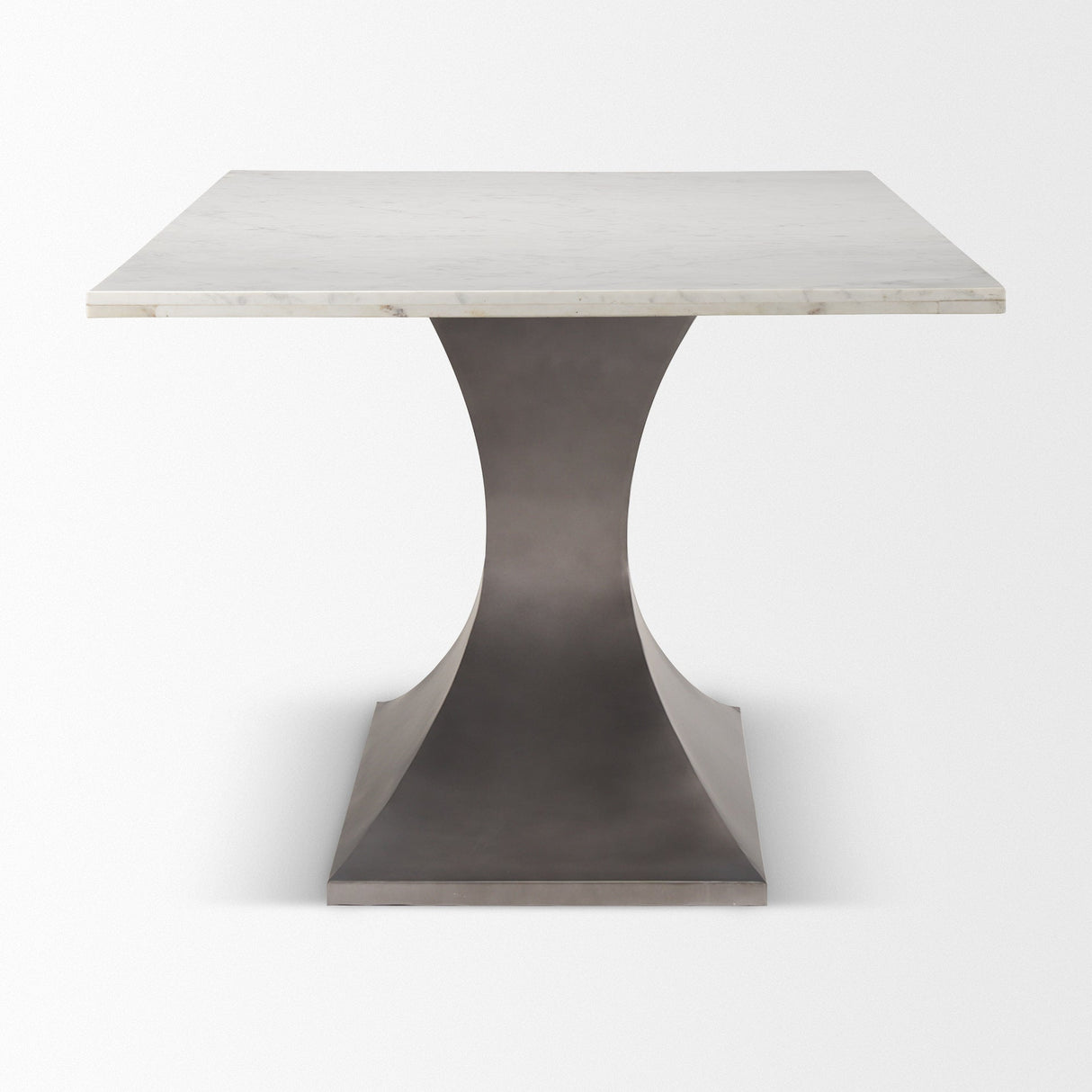 Maxton Marble Top w/ Gunmetal Base Dining Table by Mercana at Eve Furniture