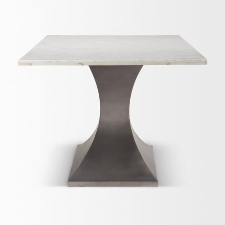 Maxton Marble Top w/ Gunmetal Base Dining Table by Mercana at Eve Furniture