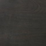 Maxwell 20" Round Dark Brown Wood w/ Black Metal Pedestal Side Table by Mercana at Eve Furniture