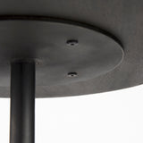 Maxwell 20" Round Dark Brown Wood w/ Black Metal Pedestal Side Table by Mercana at Eve Furniture