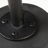 Maxwell 20" Round Dark Brown Wood w/ Black Metal Pedestal Side Table by Mercana at Eve Furniture
