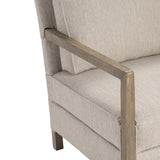 Maxwell Beige/Brown Accent Chair by Crestview at Eve Furniture