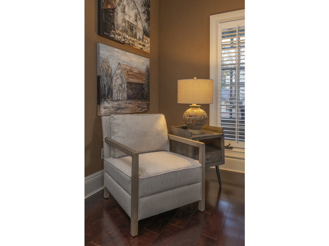 Maxwell Beige/Brown Accent Chair by Crestview at Eve Furniture
