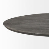 Maxwell Brown Solid Wood Top Brown Metal/Wood Base Dining Table by Mercana at Eve Furniture