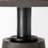 Maxwell Brown Solid Wood Top Brown Metal/Wood Base Dining Table by Mercana at Eve Furniture