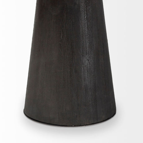 Maxwell Brown Solid Wood Top Brown Metal/Wood Base Dining Table by Mercana at Eve Furniture