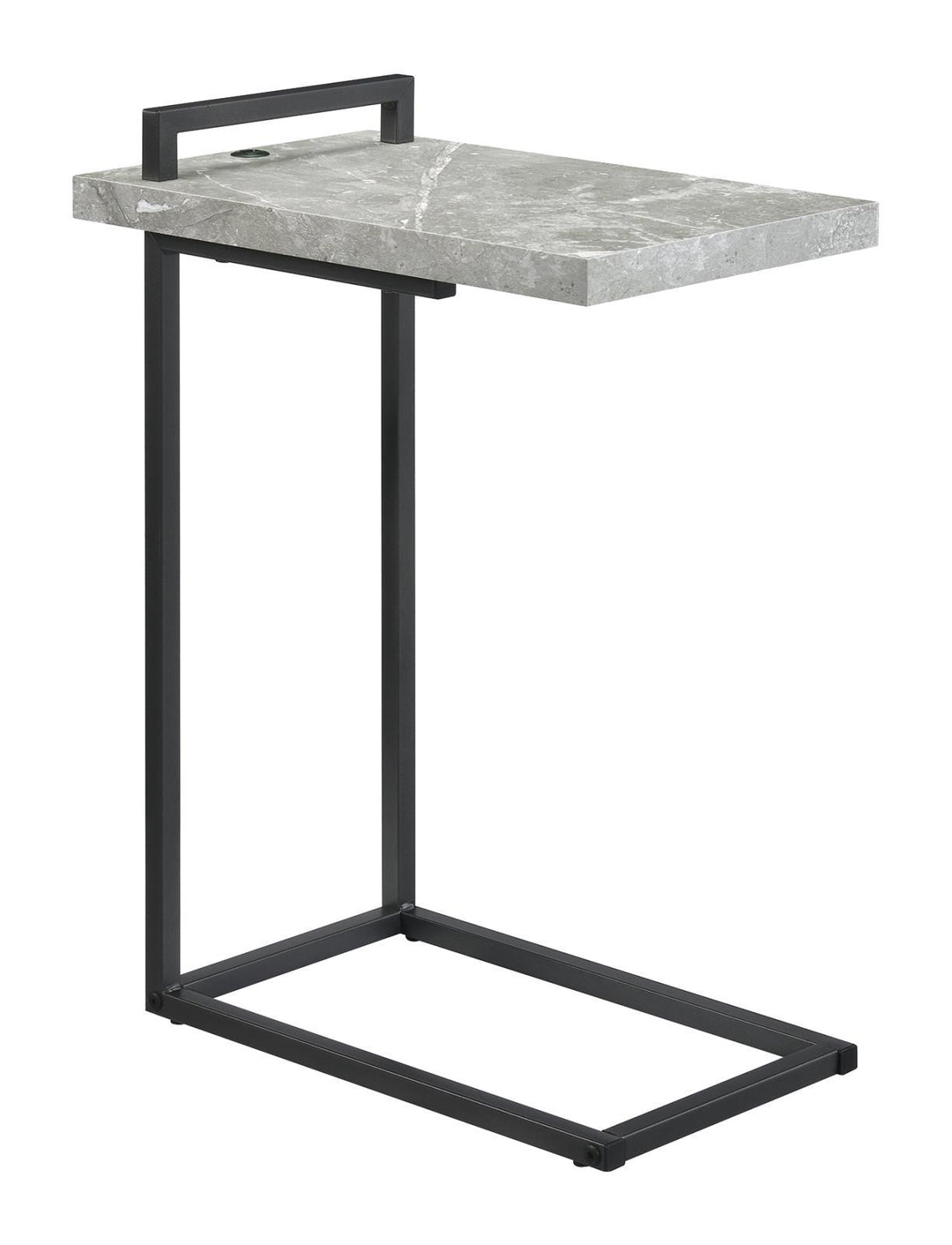 Maxwell Cement/Gunmetal C-Shaped Accent Table by Coaster at Eve Furniture
