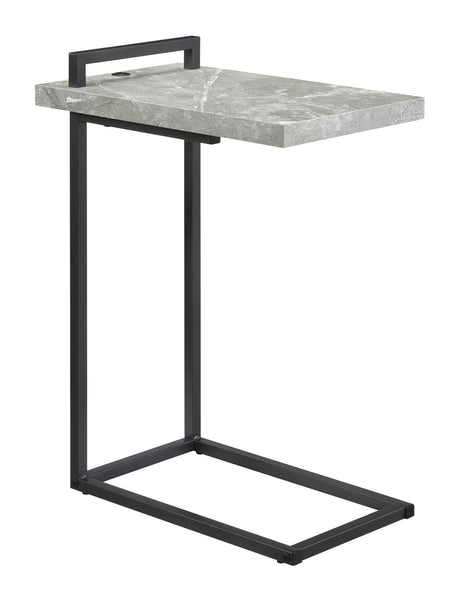 Maxwell Cement/Gunmetal C-Shaped Accent Table by Coaster at Eve Furniture