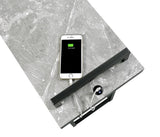 Maxwell Cement/Gunmetal C-Shaped Accent Table by Coaster at Eve Furniture